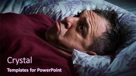  Presentation with insomnia - Colorful slide deck enhanced with insomnia-adult-man backdrop and a wine colored foreground