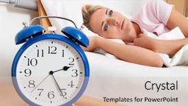  Presentation with sleep - Amazing PPT theme having insomnia with clock backdrop and a lemonade colored foreground