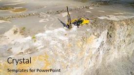  Presentation with drone technology - Amazing PPT theme having inspect of mining area technology backdrop and a lemonade colored foreground