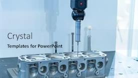  Presentation with inspection - Slide set featuring inspection-dimension-aluminum-automotive-parts background and a light blue colored foreground