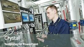  Presentation with fire system - Beautiful presentation featuring inspector of fire engineering backdrop and a gray colored foreground