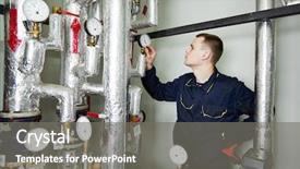  Presentation with hvac system - Colorful presentation design enhanced with inspector of fire engineering backdrop and a gray colored foreground