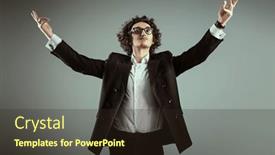  Presentation with conductor - Theme enhanced with inspiration-an-imposing-brunette-man background and a wine colored foreground