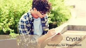  Presentation with creative writing - Amazing PPT theme having inspiration and people concept - creative backdrop and a lemonade colored foreground