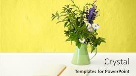  Presentation with green notebook - Theme consisting of inspiration-concept-notebook-or-sketchbook background and a blonde colored foreground