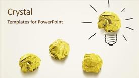  Presentation with inspiration - Slide set enhanced with inspiration concept with crumpled paper background and a cream colored foreground