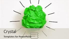  Presentation with inspiration - PPT theme enhanced with inspiration environment concept crumpled green background and a soft green colored foreground