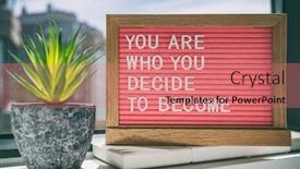  Presentation with self esteem - Colorful presentation enhanced with inspiration-quote-message-sign-saying backdrop and a coral colored foreground