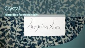  Presentation with inspiration - Presentation design featuring inspiration background and a ocean colored foreground