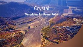  Presentation with inspiring - Slides featuring inspirational-aerial-landscape-autumn-forest background and a teal colored foreground