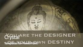  Presentation with quote - Slide set enhanced with inspirational motivational quote against buddha background and a gray colored foreground