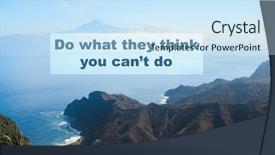  Presentation with motivational - Beautiful slide set featuring inspirational motivational quote against nature backdrop and a sky blue colored foreground