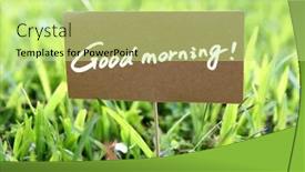  Presentation with motivational - Slide deck consisting of inspirational-motivational-quote-good-morning background and a mint green colored foreground