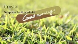  Presentation with motivational - PPT theme having inspirational-motivational-quote-good-morning background and a yellow colored foreground