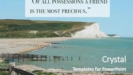  Presentation with ancient greek - Beautiful slide deck featuring inspirational quote by ancient greek backdrop and a gray colored foreground