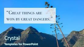  Presentation with ancient greek - Audience pleasing PPT theme consisting of inspirational quote by ancient greek backdrop and a ocean colored foreground