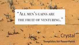  Presentation with ancient greek - Cool new slide deck with inspirational quote by ancient greek backdrop and a yellow colored foreground