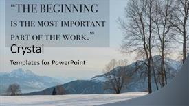  Presentation with philosopher - Colorful slide deck enhanced with inspirational quote by ancient greek backdrop and a light gray colored foreground