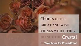  Presentation with ancient greek - Theme having inspirational quote by ancient greek background and a coral colored foreground