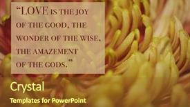  Presentation with ancient greek - Cool new theme with inspirational quote by ancient greek backdrop and a tawny brown colored foreground