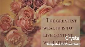  Presentation with ancient greek - PPT layouts enhanced with inspirational quote by ancient greek background and a coral colored foreground