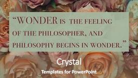  Presentation with philosopher - PPT theme consisting of inspirational quote by ancient greek background and a tawny brown colored foreground