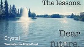  Presentation with quote - Presentation design enhanced with inspirational-quote-dear-past-thank background and a seafoam green colored foreground