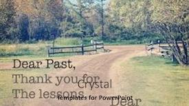  Presentation with quote - Slides having inspirational-quote-dear-past-thank background and a coral colored foreground