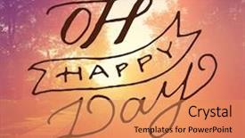  Presentation with quote - Slides having inspirational quote - oh happy day background and a coral colored foreground