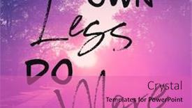  Presentation with quote - Presentation design consisting of inspirational-quote-own-less background and a coral colored foreground