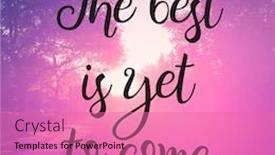  Presentation with inspirational - PPT theme having inspirational-quote-the-best background and a coral colored foreground