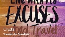  Presentation with inspirational - Audience pleasing theme consisting of inspirational-quote-with-beach-background backdrop and a tawny brown colored foreground