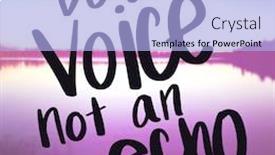  Presentation with inspirational - Slide deck featuring inspirational-quote-with-lake-background background and a light blue colored foreground