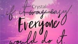  Presentation with everyone - Audience pleasing theme consisting of inspirational-quote backdrop and a coral colored foreground