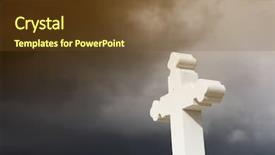  Presentation with inspirational - Colorful presentation theme enhanced with inspirational stones cross - beautiful villa with a healthy backdrop and a  colored foreground