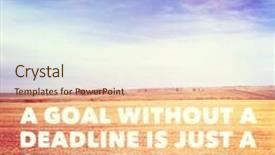  Presentation with inspirational - Presentation theme enhanced with inspirational typographic quote - a goal without a deadline is just a dream background and a cream colored foreground