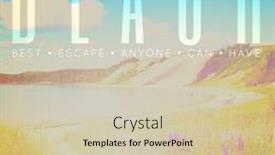  Presentation with quote - Slide set featuring inspirational-typographic-quote-beach background and a soft green colored foreground