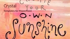  Presentation with create - Presentation design with inspirational typographic quote - create your own sunshine background and a lemonade colored foreground