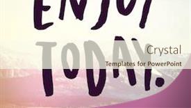  Presentation with quote - Colorful slide set enhanced with inspirational typographic quote - enjoy today backdrop and a cream colored foreground