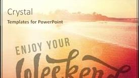  Presentation with quote - Presentation theme consisting of inspirational typographic quote - enjoy your weekend background and a cream colored foreground