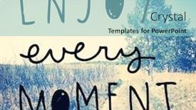  Presentation with quote - Theme featuring inspirational typographic quote - enjoy every moment background and a light blue colored foreground