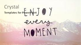  Presentation with quote - PPT theme consisting of inspirational typographic quote - enjoy every moment background and a cream colored foreground