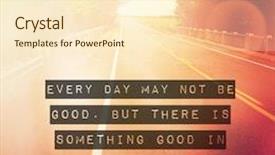  Presentation with quote - Colorful PPT layouts enhanced with inspirational typographic quote - every day backdrop and a cream colored foreground