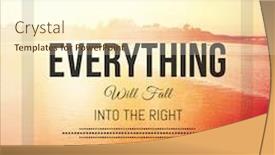  Presentation with everything - Presentation theme having inspirational typographic quote - everything will fall into the right place background and a cream colored foreground