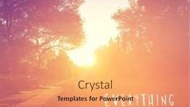  Presentation with everything - Slide deck consisting of inspirational typographic quote - everything has beauty background and a coral colored foreground