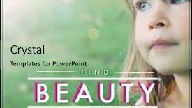  Presentation with quote - Presentation design with inspirational typographic quote - find beauty everywhere background and a mint green colored foreground