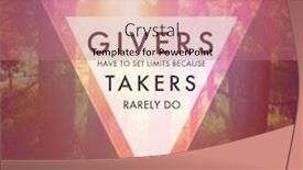  Presentation with inspirational - Colorful presentation theme enhanced with inspirational-typographic-quote-givers backdrop and a coral colored foreground