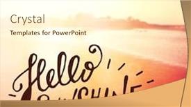  Presentation with quote - Cool new presentation theme with inspirational typographic quote - hello sunshine backdrop and a cream colored foreground