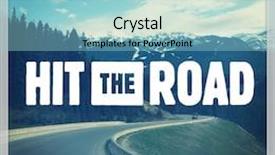  Presentation with quote - Presentation design with inspirational typographic quote - hit the road background and a light blue colored foreground