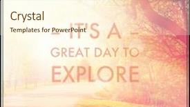  Presentation with quote - Cool new presentation design with inspirational typographic quote - it's a great day to explore backdrop and a cream colored foreground